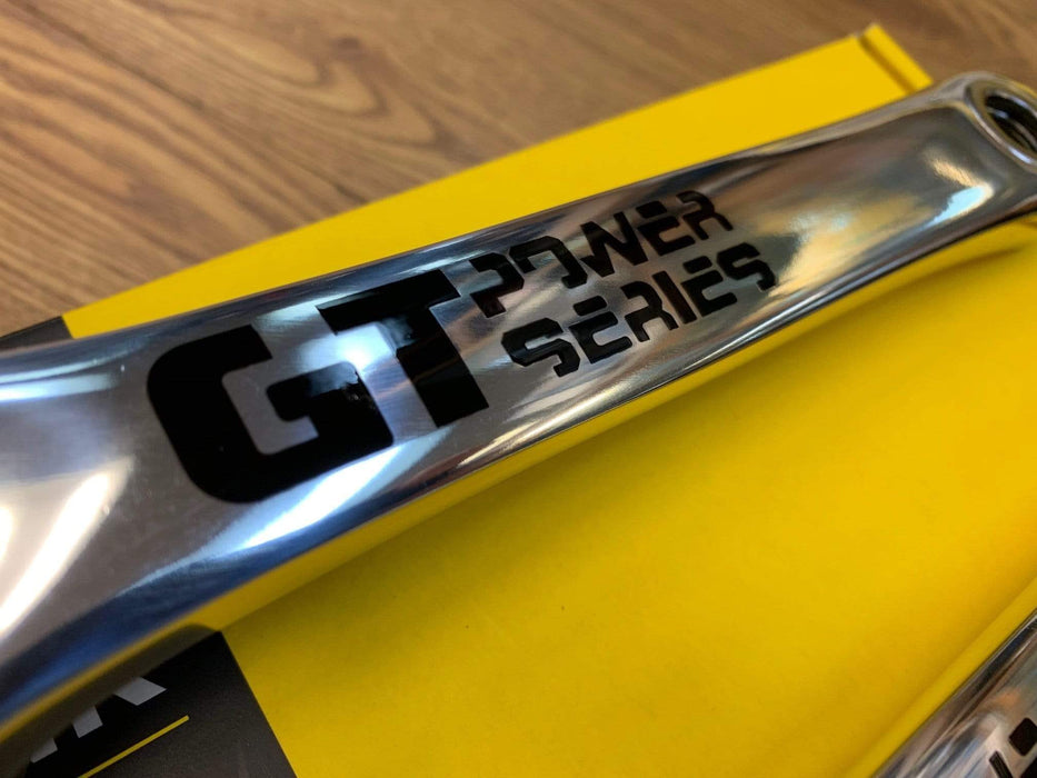 GT BMX Parts GT Power Series Alloy Cranks Polished with American Bottom Bracket