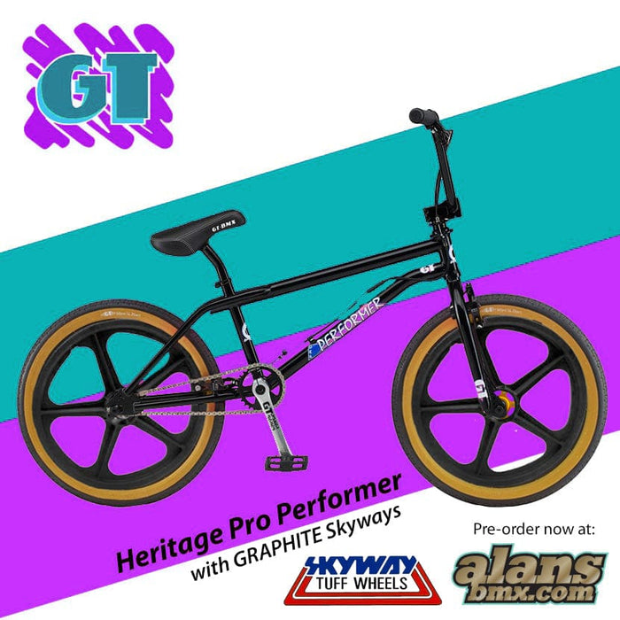 GT BMX Bikes 21 / Black GT Pro Performer Heritage Bike Black with Graphite Skyways