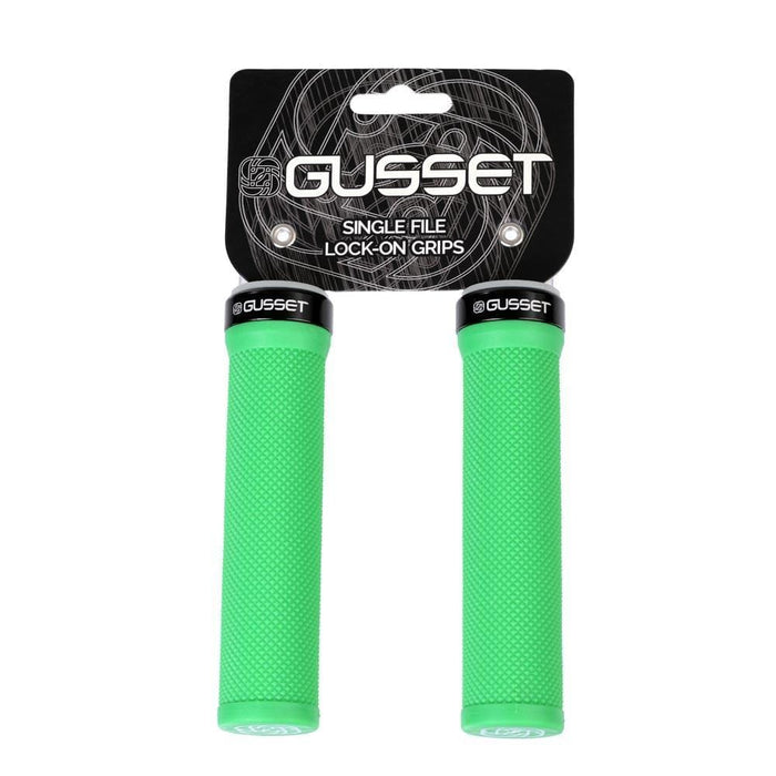 Gusset Single File Lock-On Grips