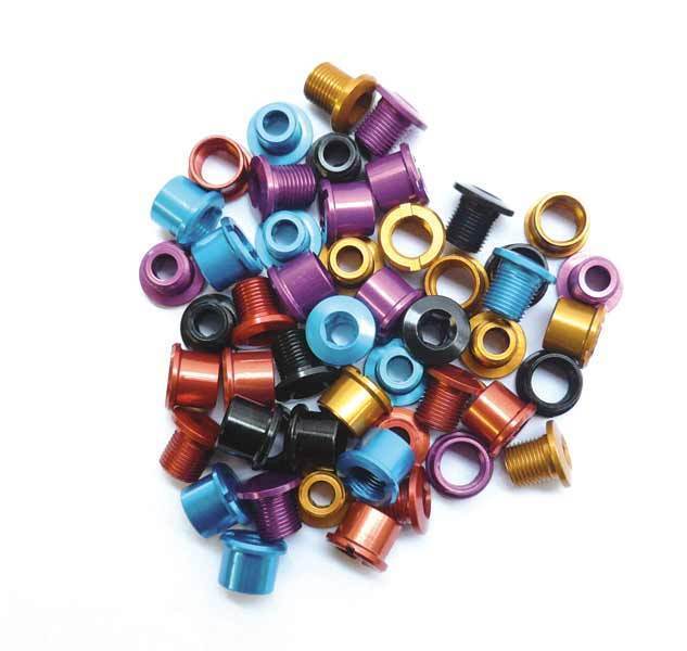 Id Old School BMX ID Coloured Alloy Chainring Bolts (5) 6.5mm Single