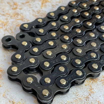 Izumi BMX Parts Black/Gold Pins IZUMI Old School BMX Chain