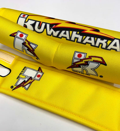 Flite Old School BMX Yellow Kuwahara Flite V-Bar Old School BMX 3 Piece Pad Set