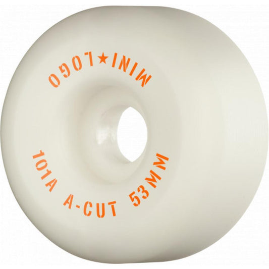 Mini Logo Skateboards 52mm Mini Logo A-Cut 2 101a Skateboard Wheels White