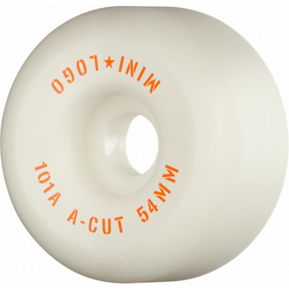 Mini Logo Skateboards 54mm Mini Logo A-Cut 2 101a Skateboard Wheels White