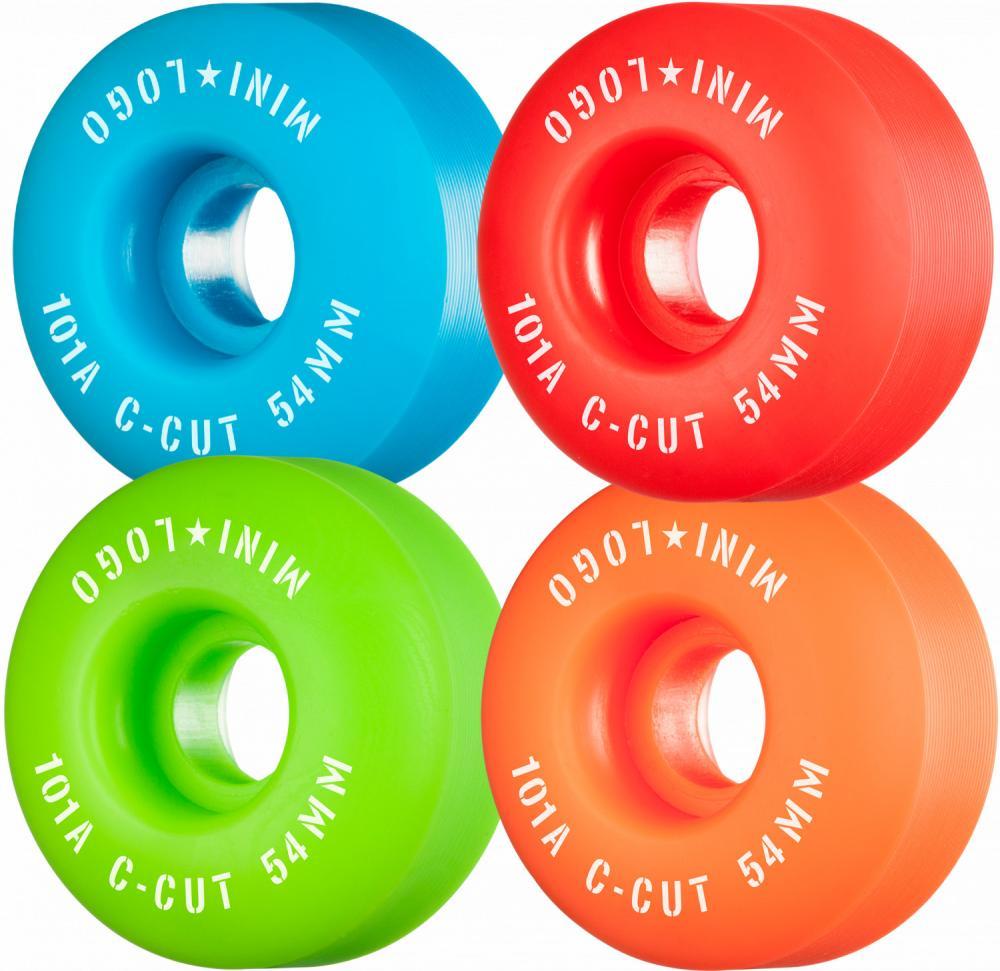 Mini Logo Skateboards Multi / 54mm Mini Logo C-Cut 101a Skateboard Wheels