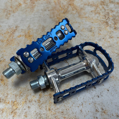 MKS Old School BMX Blue MKS BM-7 1/2 Inch Pedals