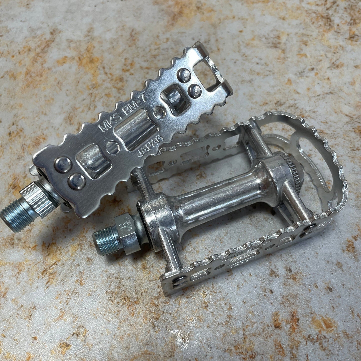 MKS Old School BMX Silver MKS BM-7 1/2 Inch Pedals