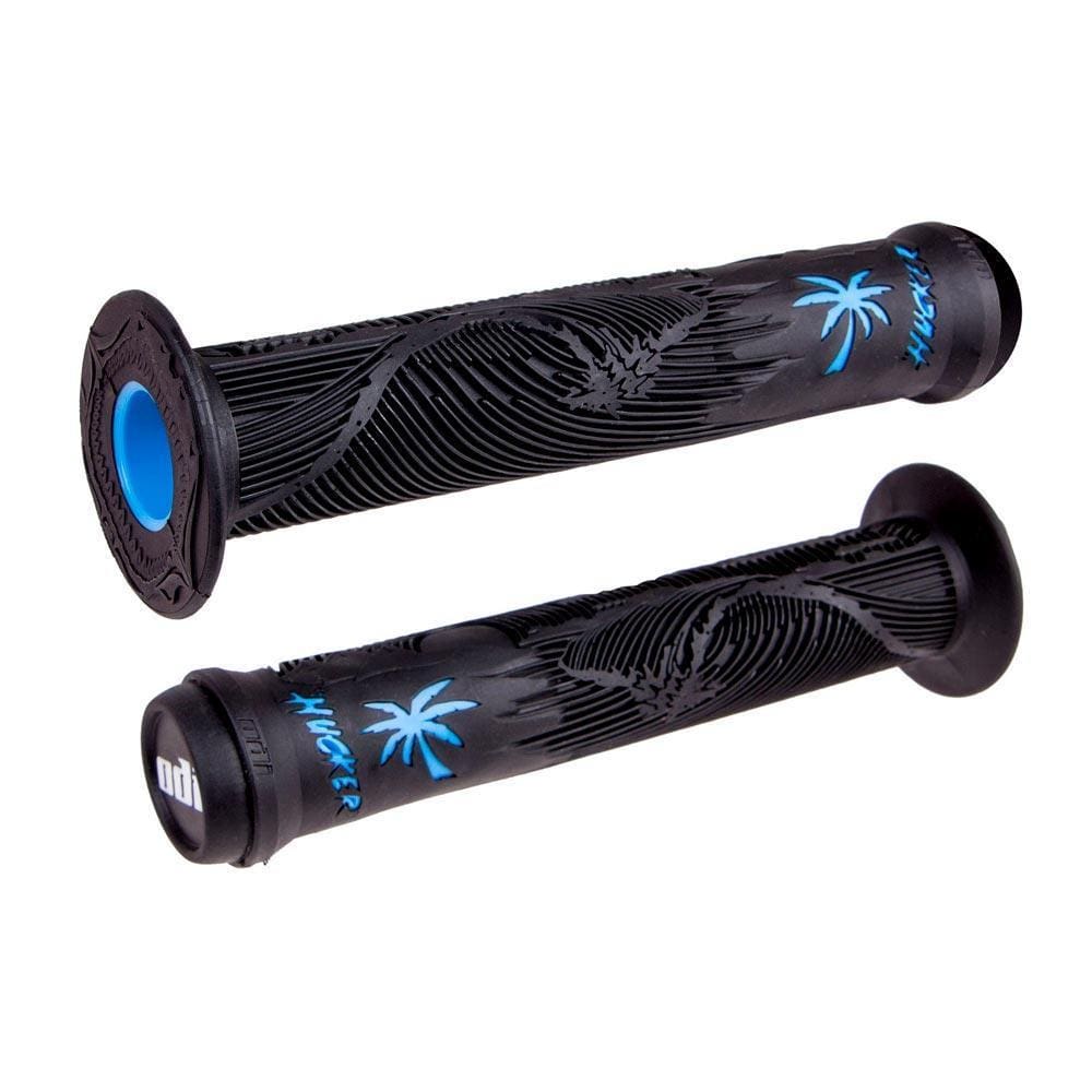 ODI BMX Parts Black/Blue ODI Hucker Grips Flanged