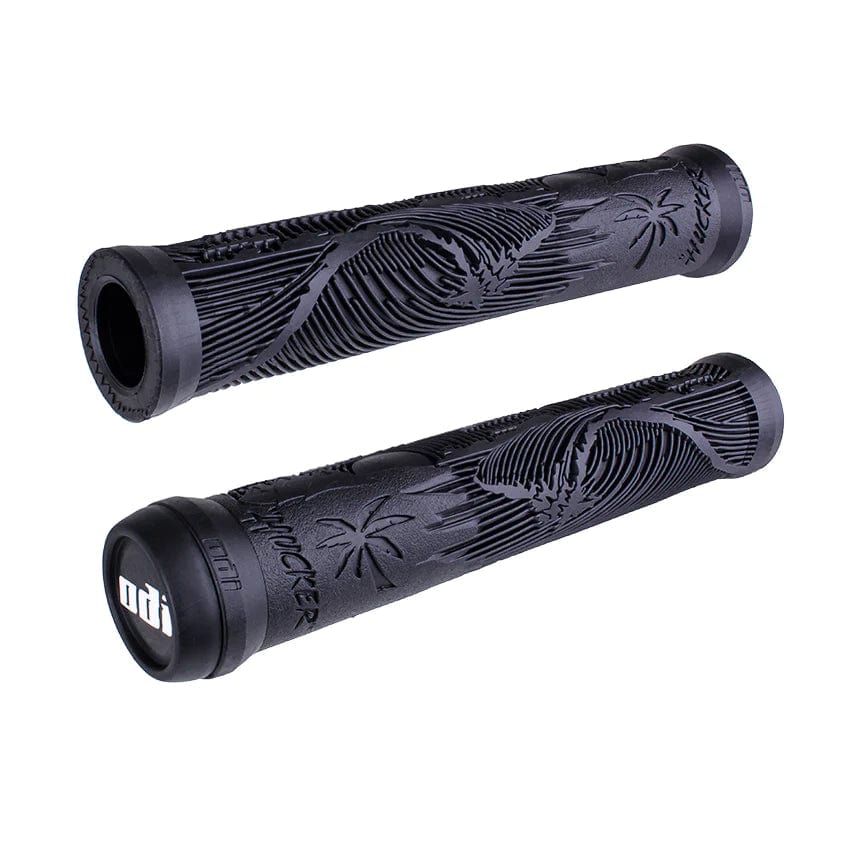 ODI BMX Parts Black ODI Hucker Grips Flangeless