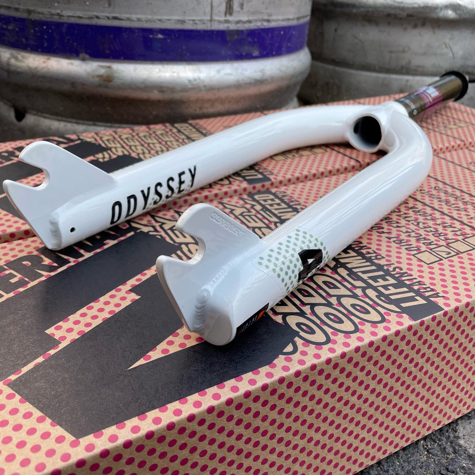 Odyssey BMX Parts White Odyssey Pro Race Fork 10mm White