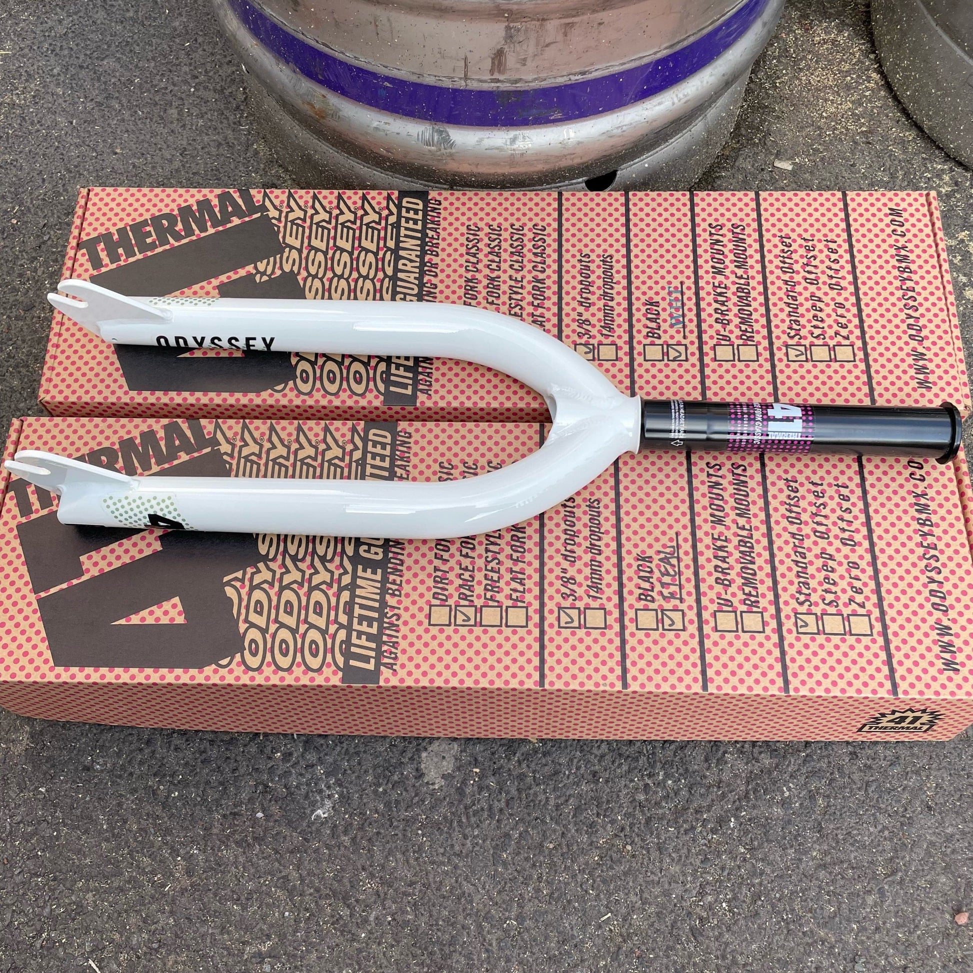 Odyssey BMX Parts White Odyssey Pro Race Fork 10mm White