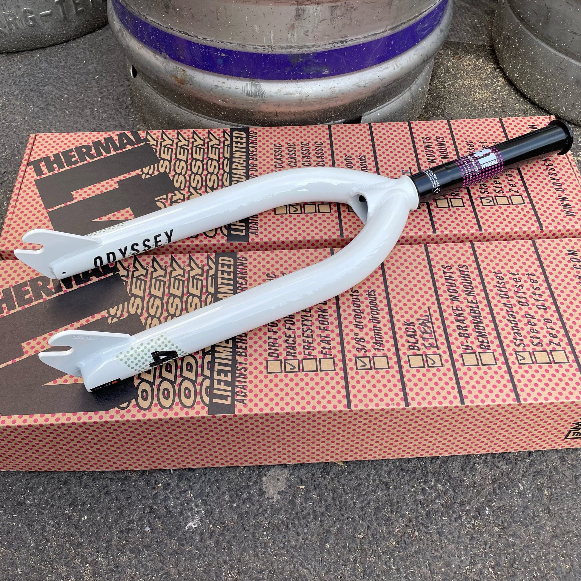 Odyssey BMX Parts White Odyssey Pro Race Fork 10mm White