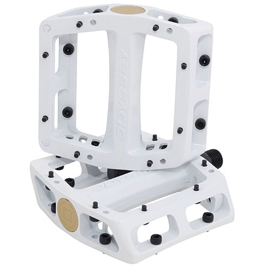 Odyssey BMX Parts White Odyssey Trailmix Pedals Alloy Looseball