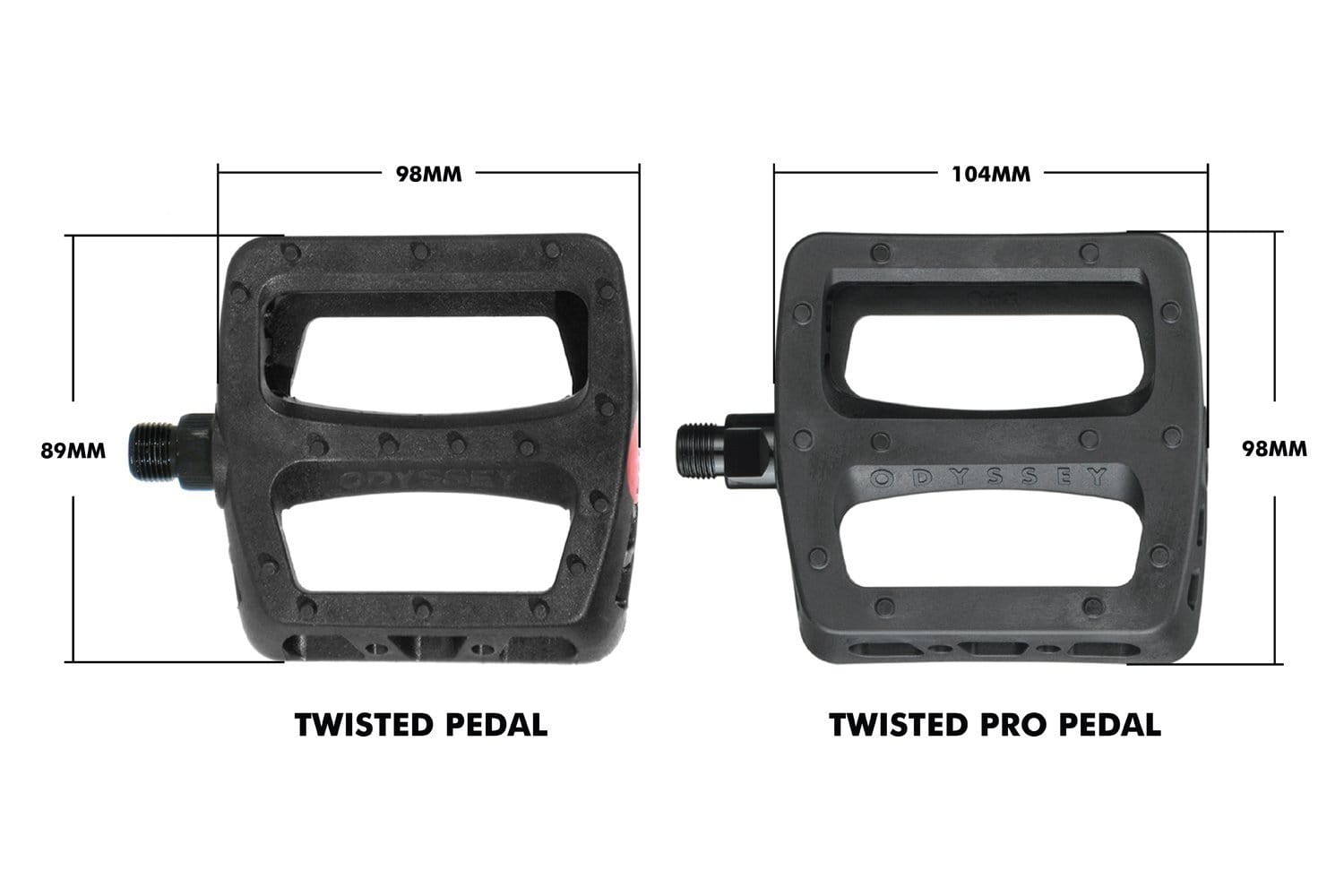 Odyssey BMX Parts Black Odyssey Twisted Pro PC Pedals