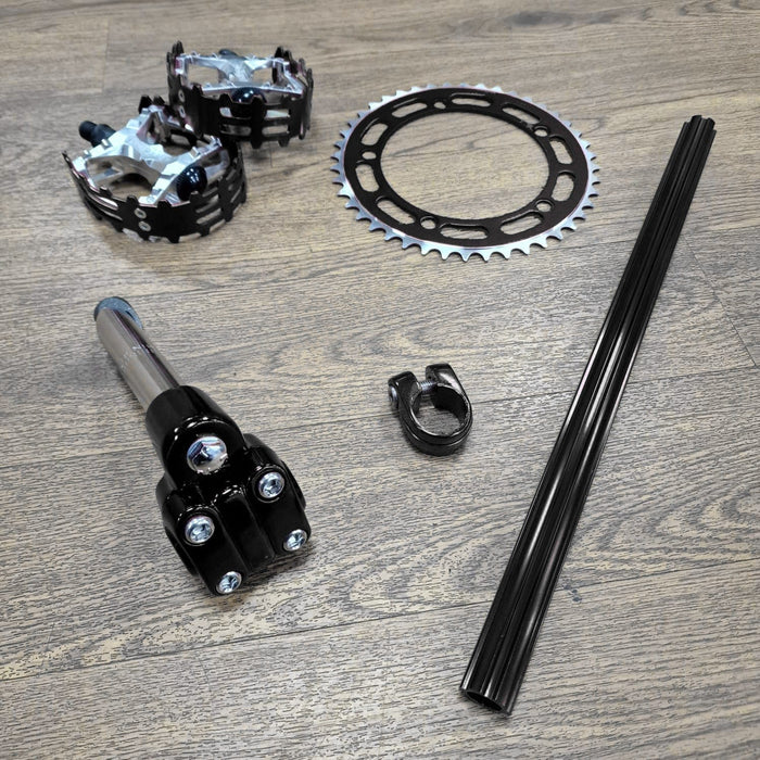 Alans BMX Old School BMX Old Shool BMX Parts Pack with 110 BCD Chainring - Black
