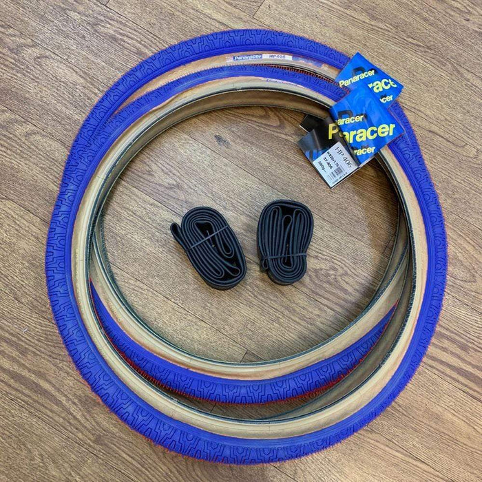 Panaracer Old School BMX Blue Panaracer HP406 Skinwall Freestyle Tyres Pair with Tubes