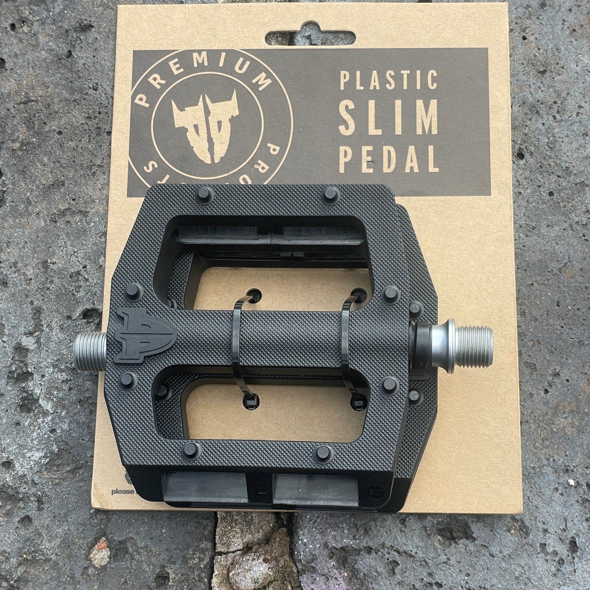 Premium BMX Parts Black Premium Sealed Slim Plastic Pedals