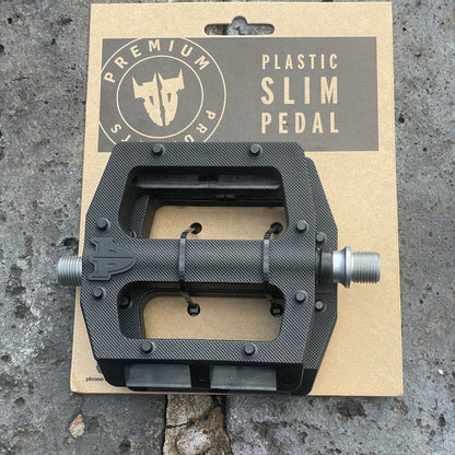 Premium BMX Parts Black Premium Sealed Slim Plastic Pedals