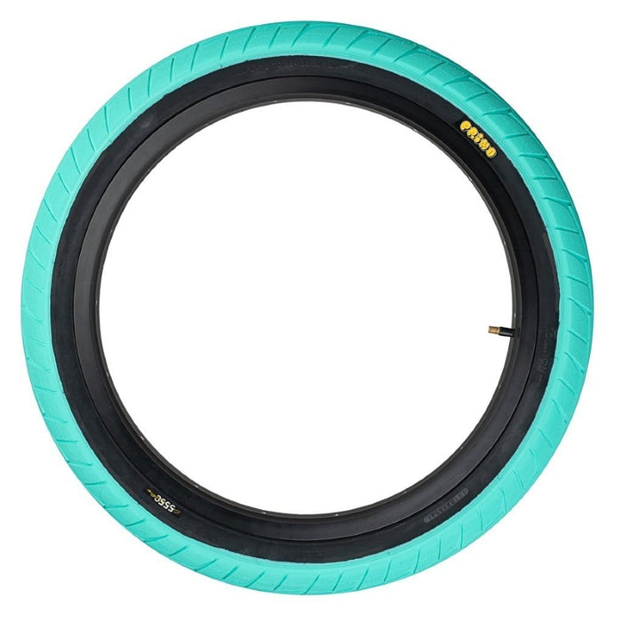 Primo BMX Parts Primo 555C 2.45 Tyre Teal With Black Sidewall