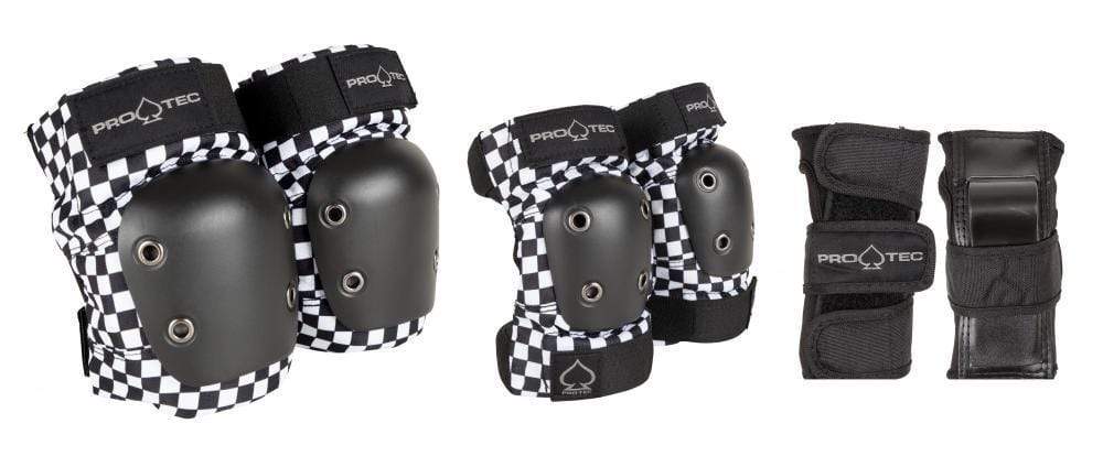 Pro-Tec Protection Checker / Youth Small Pro-Tec Street Gear Junior 3-Pack Pad Knee Elbow Wrist Set