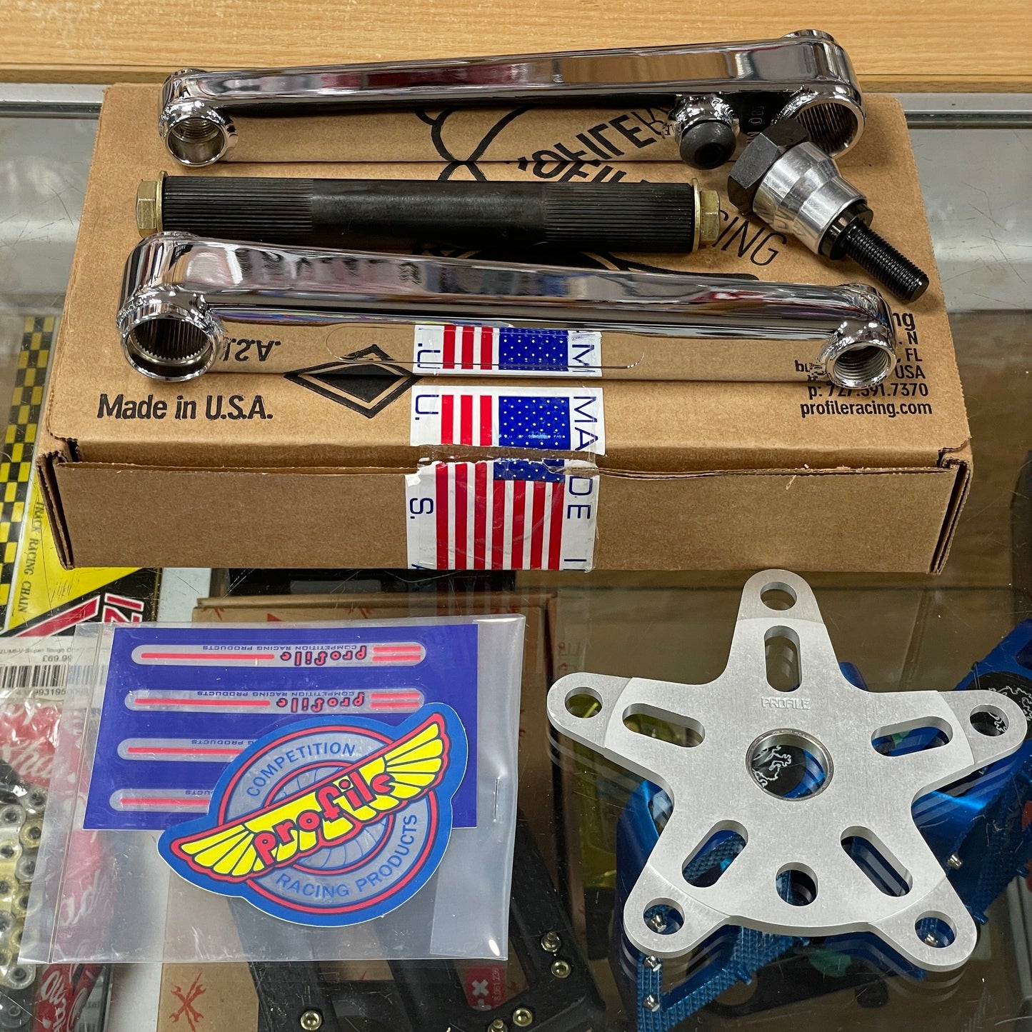 Profile Racing Old School BMX Profile Racing Vintage Box Crank Kit with Spider