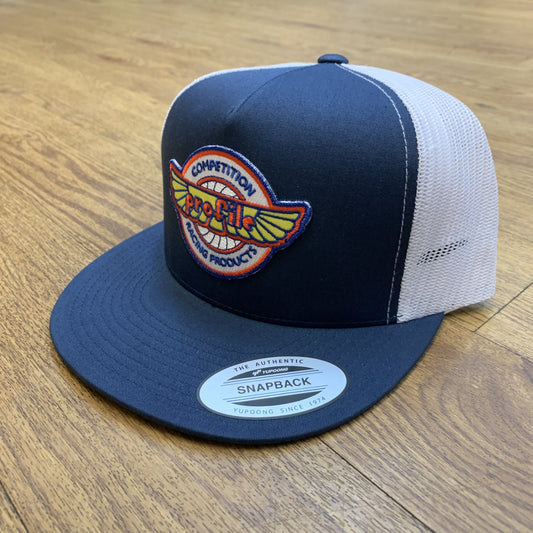 Profile Racing Vintage Retro Logo Mesh Trucker Cap Navy