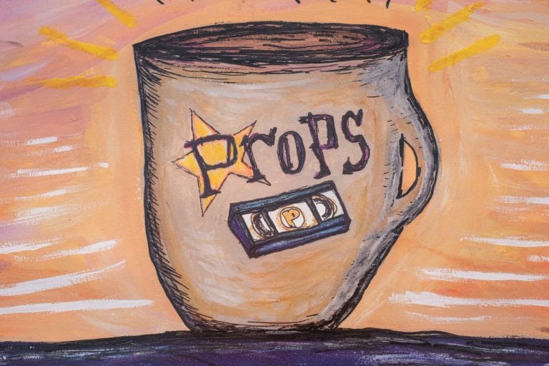 Props Clothing & Shoes Props Coffee and VHS 36″ x 24″ Poster by Steve Crandall