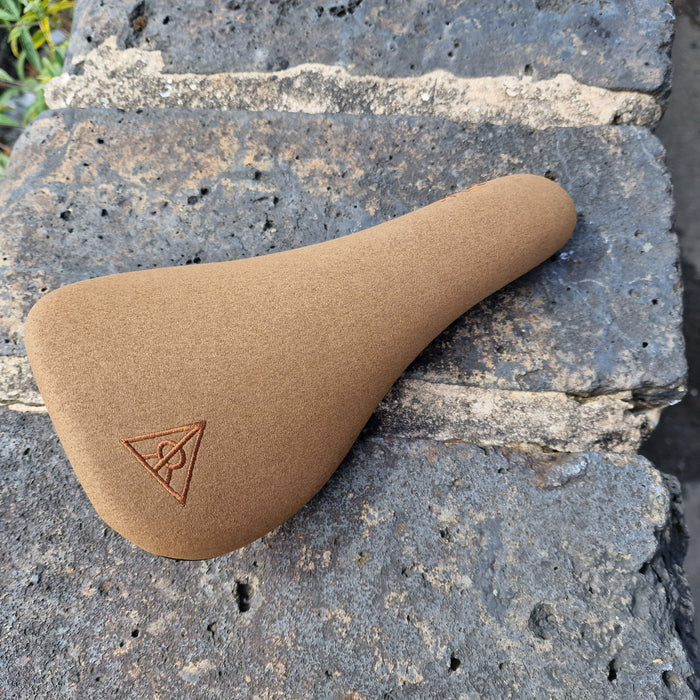 Relic BMX Parts Brown / Slim / Railed Relic Choice Slim Railed Microfibre Seat with Embroidered Logo