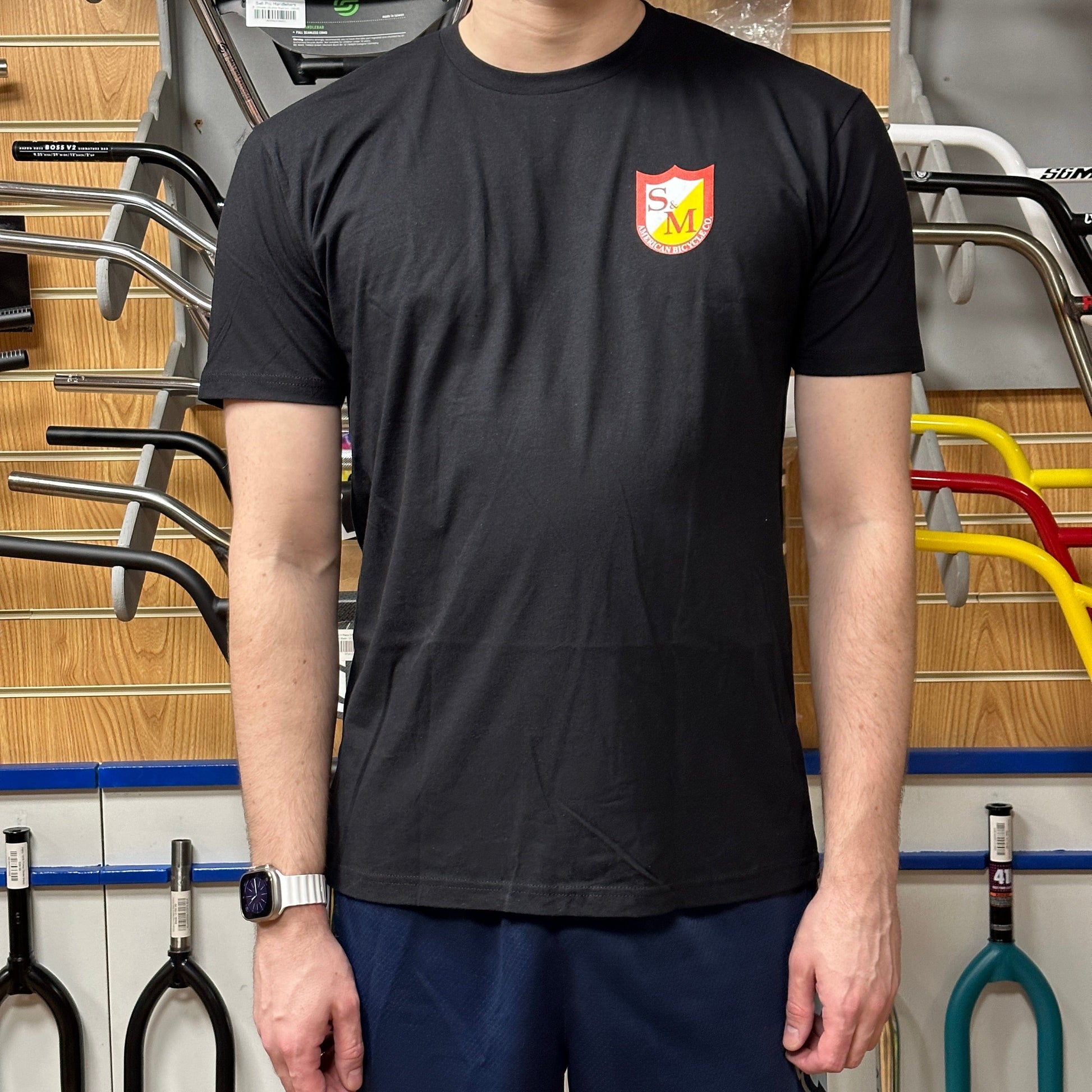 S&M Bikes Clothing & Shoes S&M Bikes Classic Shield T-Shirt Black