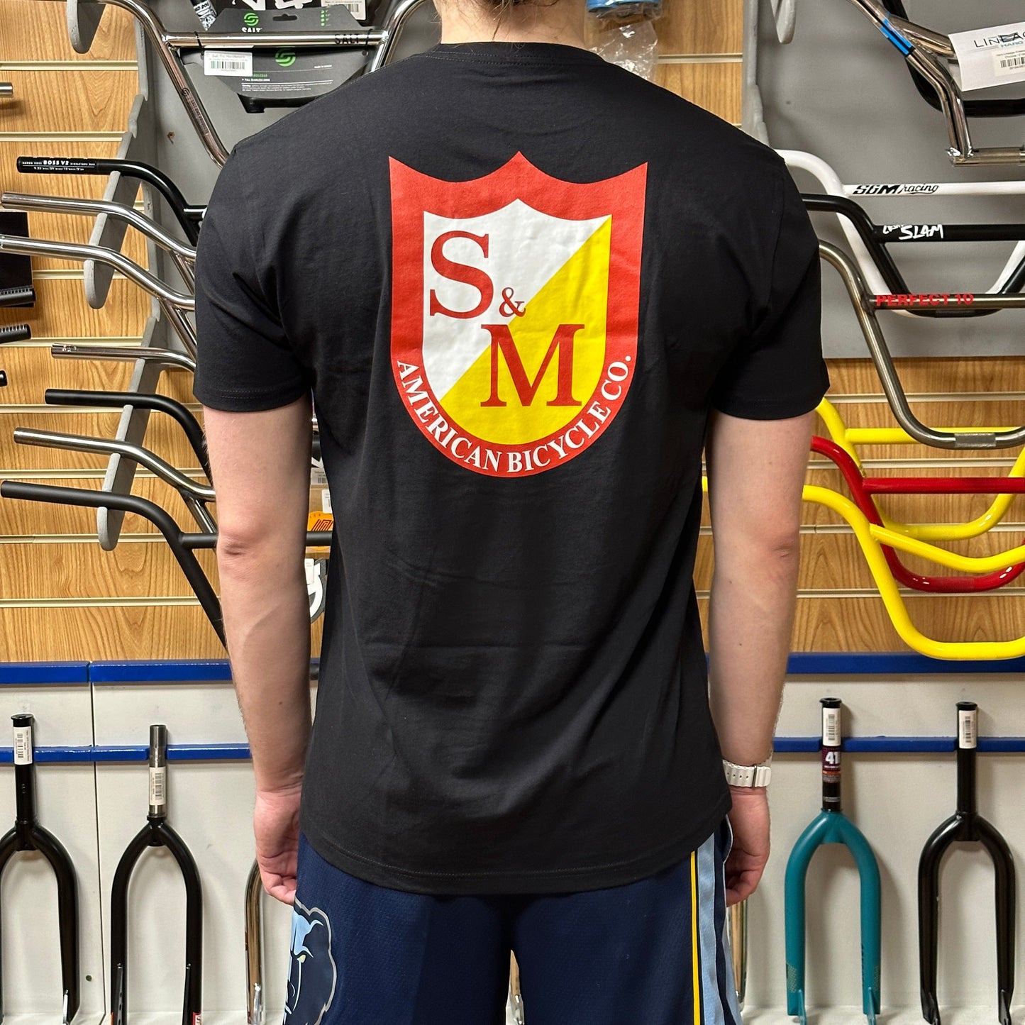 S&M Bikes Clothing & Shoes S&M Bikes Classic Shield T-Shirt Black