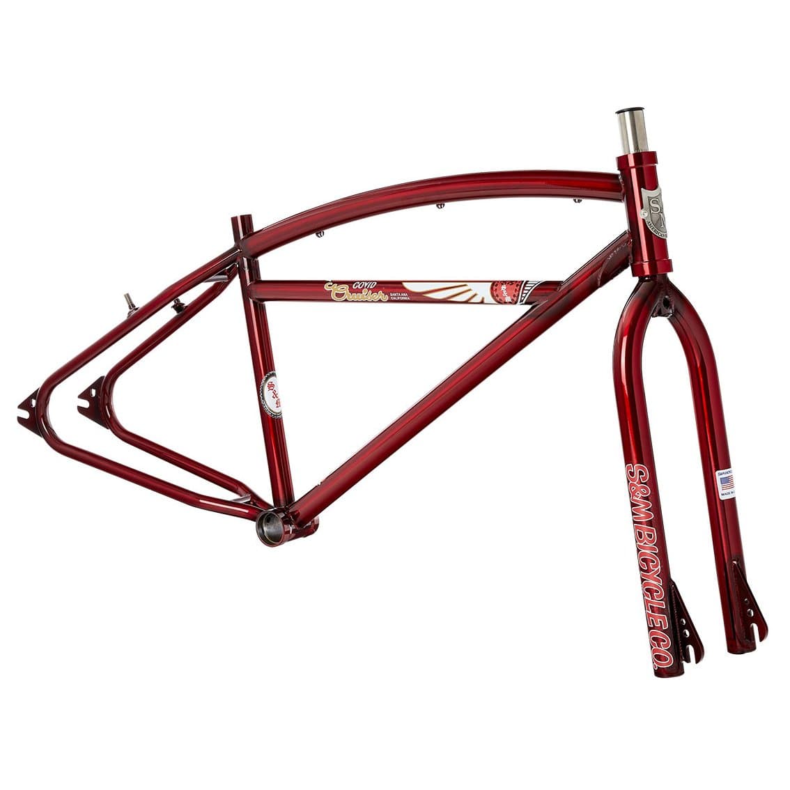 S&M Bikes BMX Parts S&M Bikes Covid Cruiser Frame and Fork Sticker Set