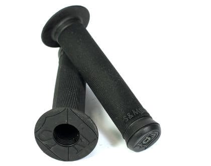 S&M Bikes BMX Parts Black S&M Bikes Logo Grips