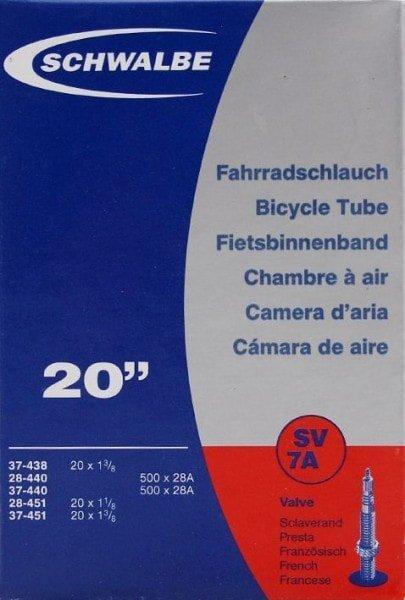 Schwalbe SV7A 20x1 3/8 Presta Race Inner Tube