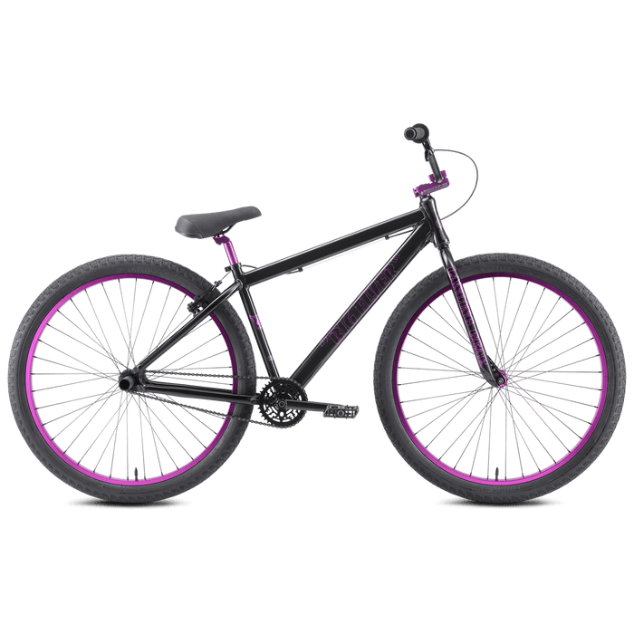 SE Bikes Wheelie Parts Stealth Mode / Purple Ano SE Bikes 2022 Big Flyer 29 Inch Bike Stealth Black / Purple Ano