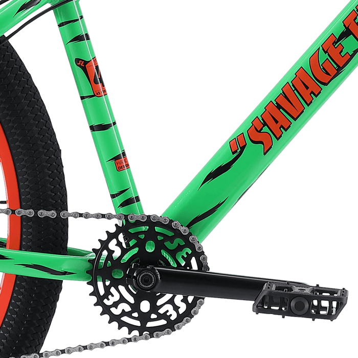 SE Bikes Wheelie Parts Ravaging Green SE Bikes 2022 Savage Flyer 27.5 Inch Bike Ravaging Green