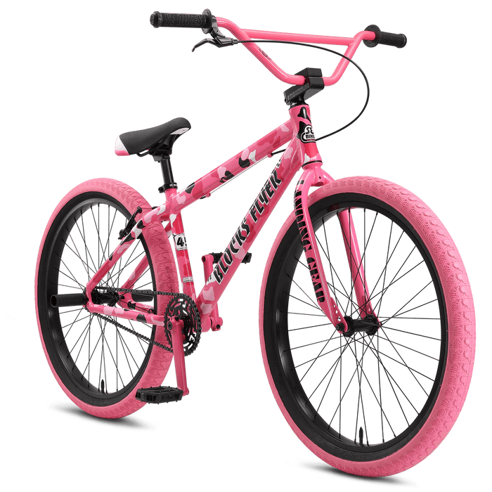 SE Bikes Wheelie Parts Pink Camo SE Bikes Blocks Flyer 26 Inch Bike Pink Camo