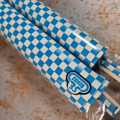 SE Bikes Wheelie Parts Blue / White Checkerboard SE Bikes Checkerboard Pad Set