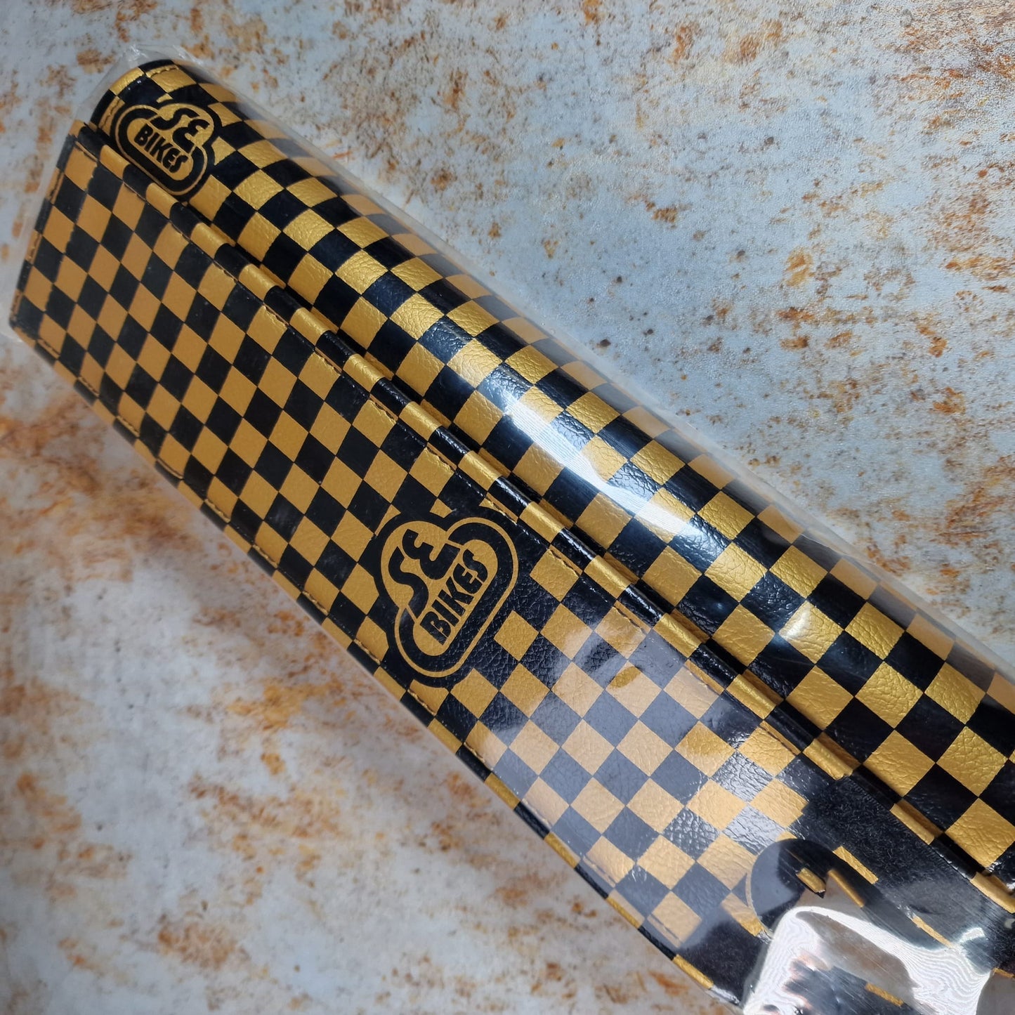 SE Bikes Wheelie Parts Gold / Black Checkerboard SE Bikes Checkerboard Pad Set