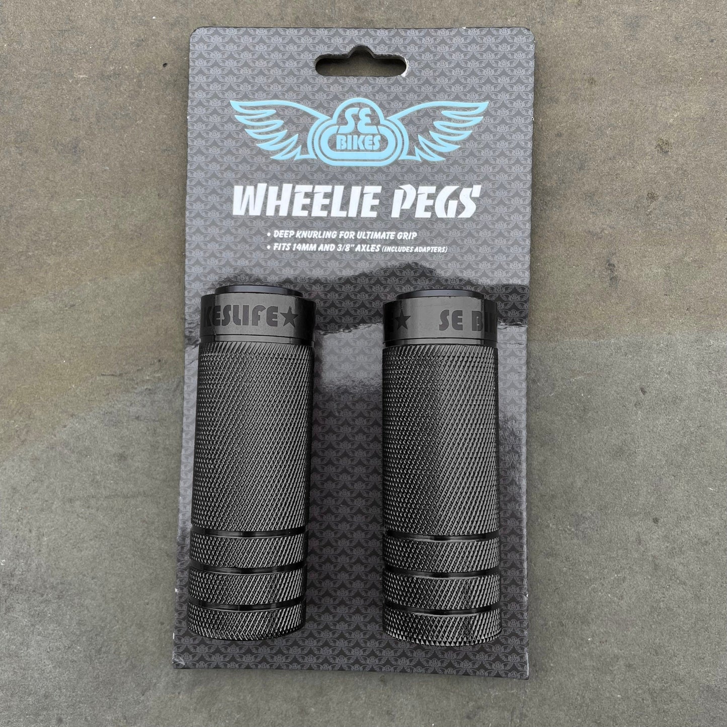 SE Bikes Wheelie Parts Black SE Bikes Steel Wheelie Pegs