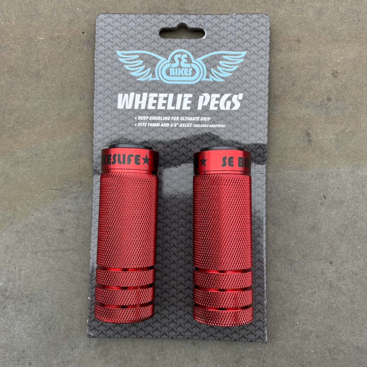 SE Bikes Wheelie Parts Red SE Bikes Steel Wheelie Pegs