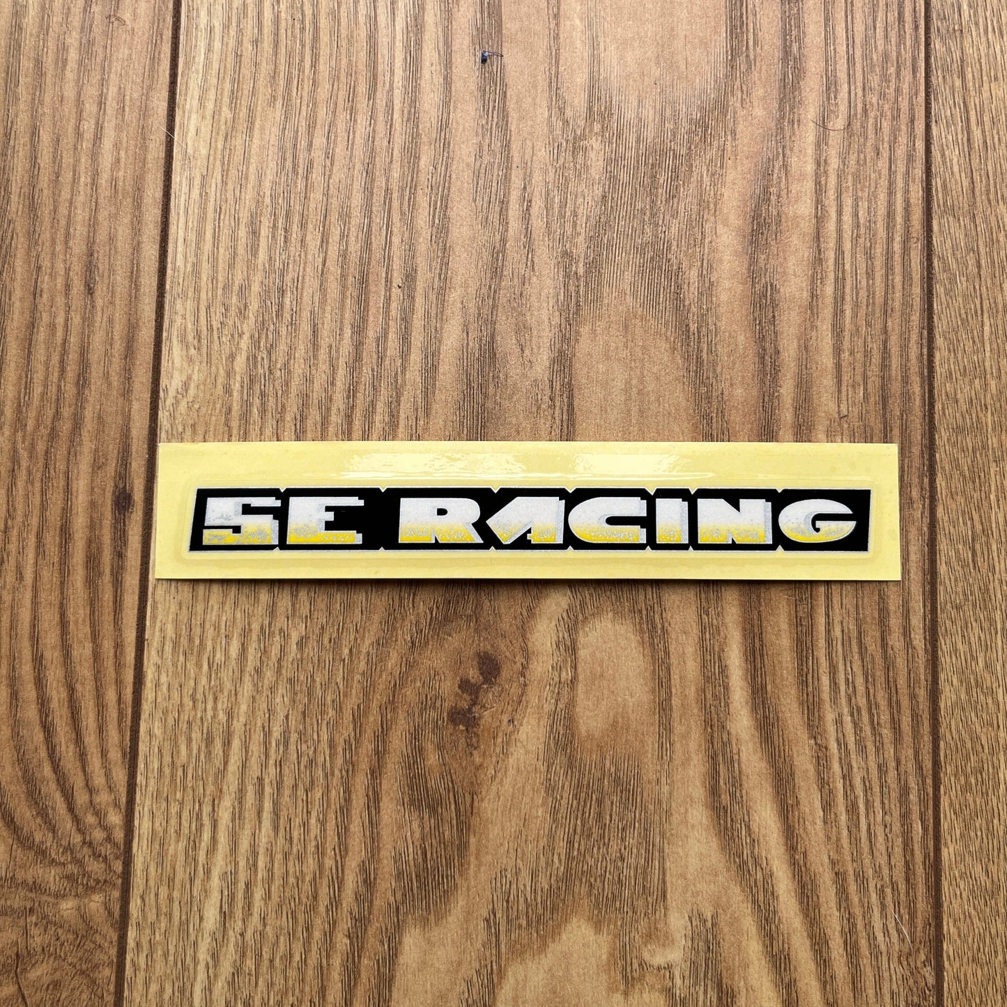 SE Racing Old School BMX White/Yellow SE Racing 1990s Quadangle Frame Toptube Sticker