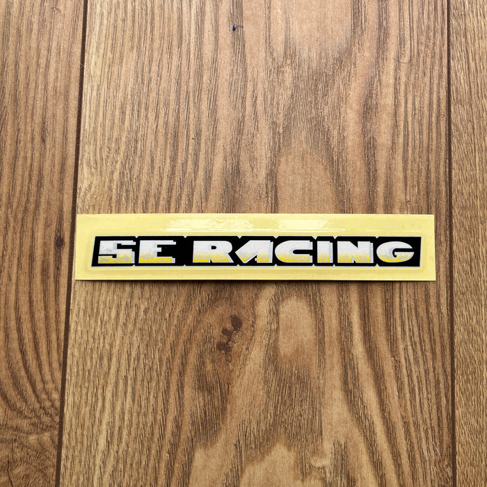SE Racing Old School BMX White/Yellow SE Racing 1990s Quadangle Frame Toptube Sticker