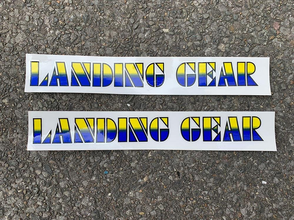 SE Racing Landing Gear Die-Cut Fork Stickers Blue/Yellow Pair NOS