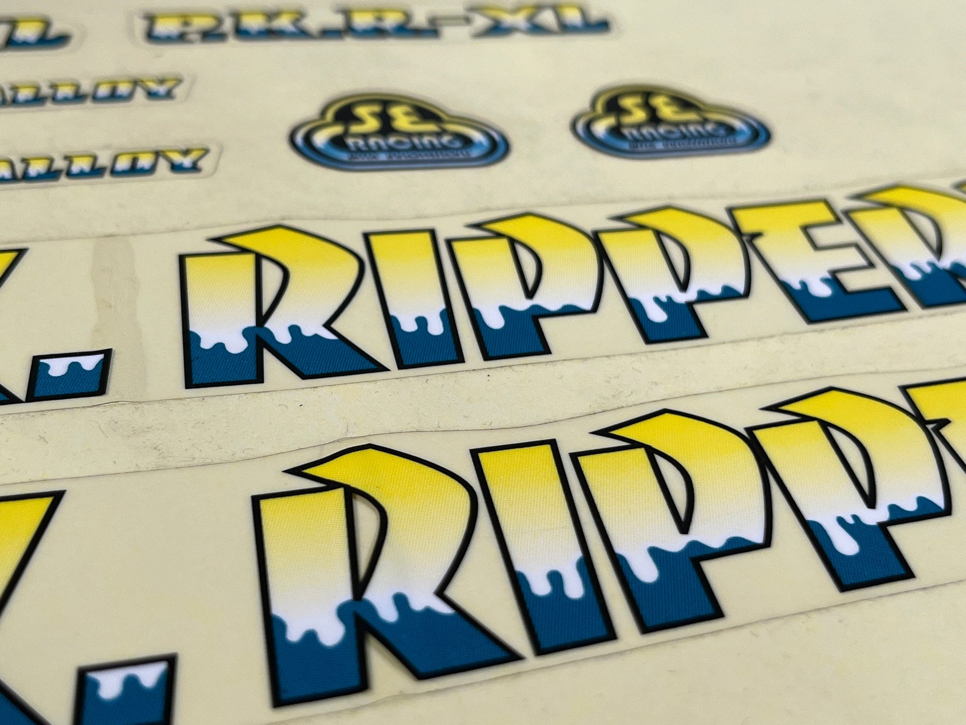 SE Racing PK Ripper XL Frame and Fork Stickers Blue Drip Alans BMX