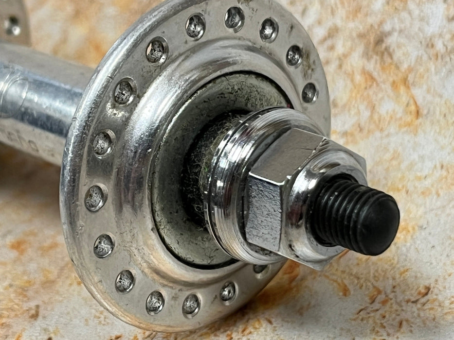 Single Nut Racing Hub Shimano Looseball Small Flange Hub Track Nuts Silver NOS | Alans BMX