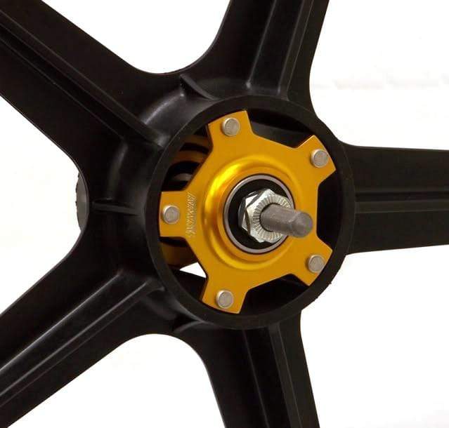 Skyway Old School BMX Skyway Graphite Tuff II 9T Gold Alloy Flange Wheels 20 Inch Pair