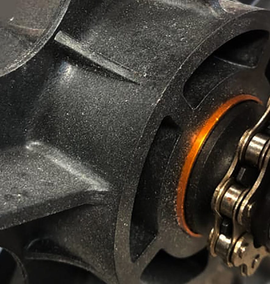 Skyway Old School BMX Skyway Graphite Tuff II 9T Gold Alloy Flange Wheels 20 Inch Pair