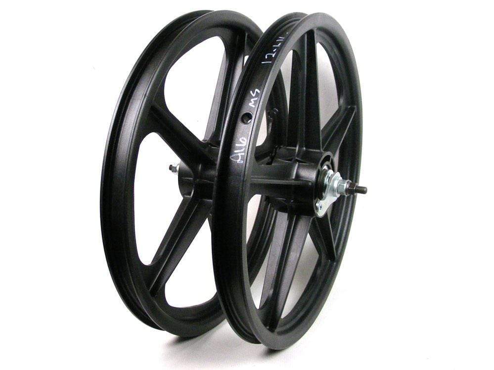 Skyway Old School BMX Black Skyway Tuff Mag Coaster Brake Wheels 20 Inch Pair