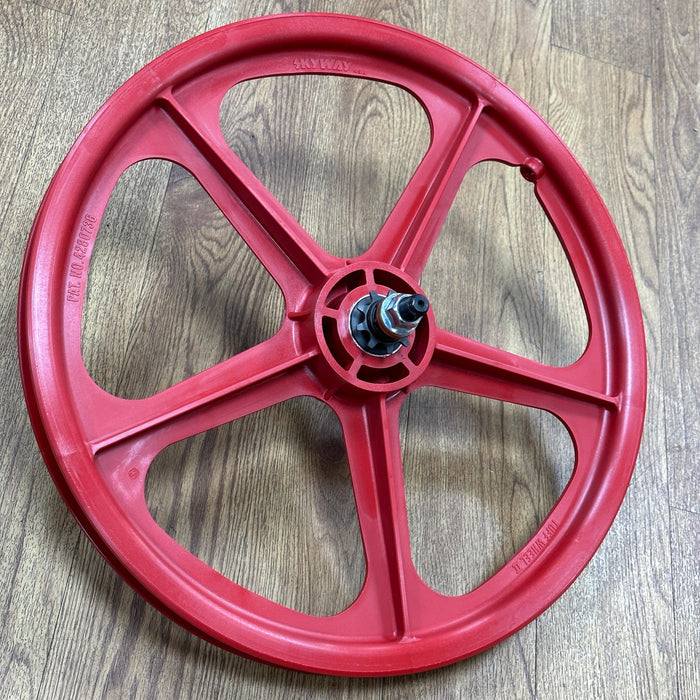 Skyway BMX Parts Red Skyway Tuff Wheels Mag 9T Cassette Pair Front and Rear