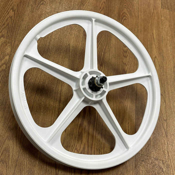 Skyway BMX Parts White Skyway Tuff Wheels Mag 9T Cassette Pair Front and Rear